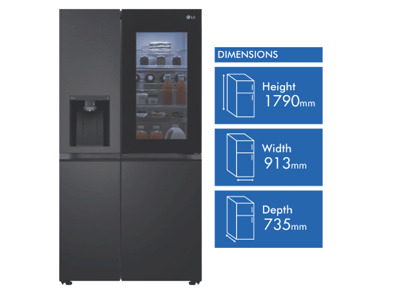 LG 635L InstaView SxS Refrigerator