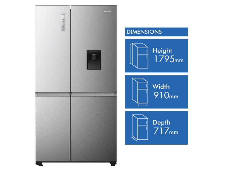 Hisense 649L Side By Side Refrigerator