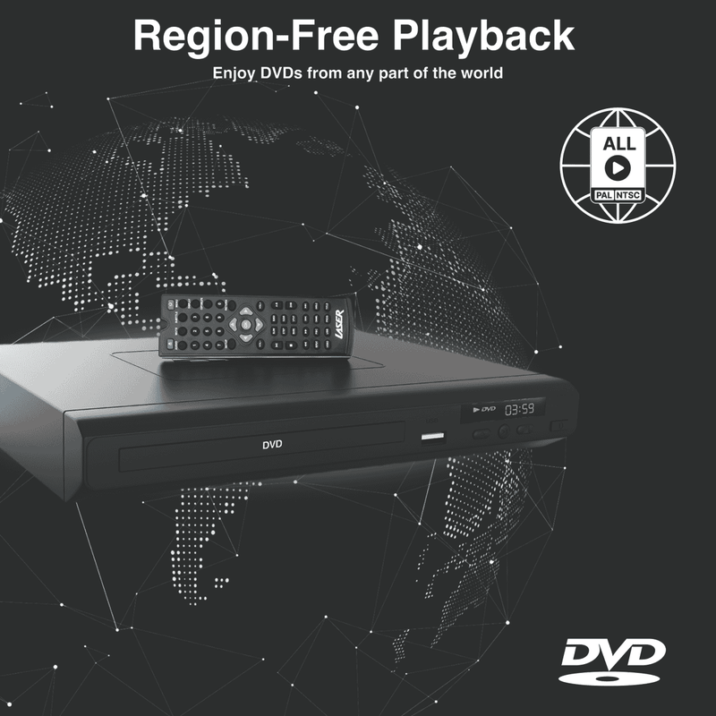 Laser DVD Player Multi-Region - HDMI, Composite Video and USB 2024