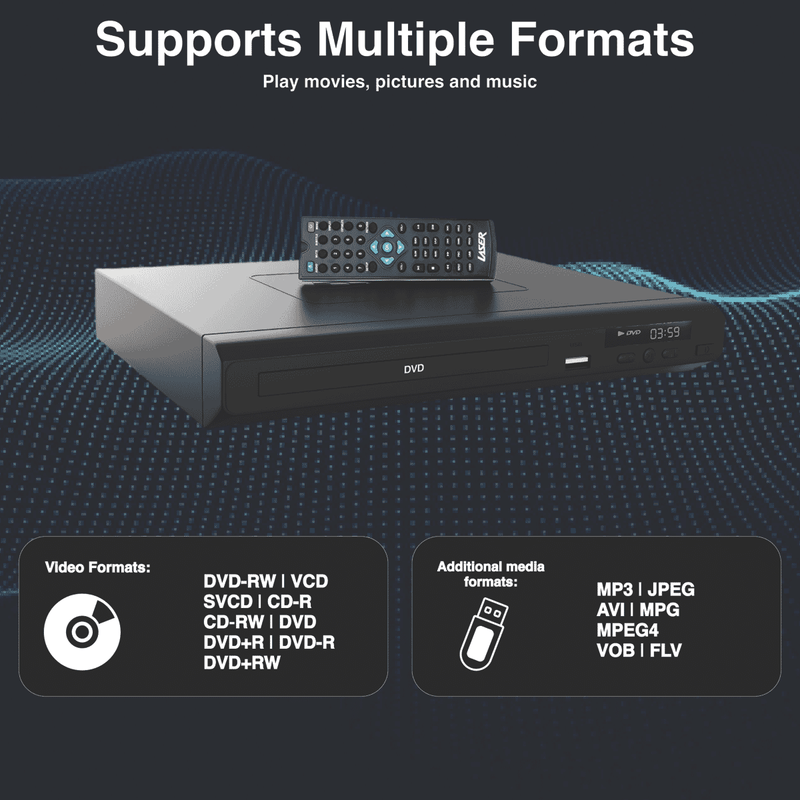 Laser DVD Player Multi-Region - HDMI, Composite Video and USB 2024