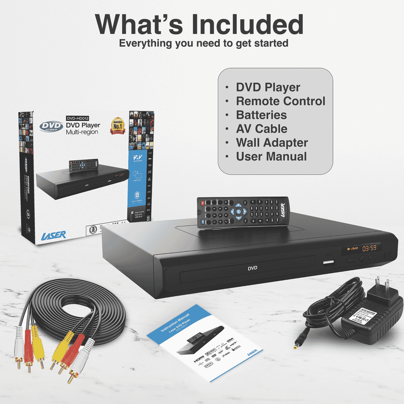 Laser DVD Player Multi-Region - HDMI, Composite Video and USB 2024