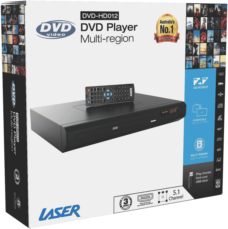Laser DVD Player Multi-Region - HDMI, Composite Video and USB 2024