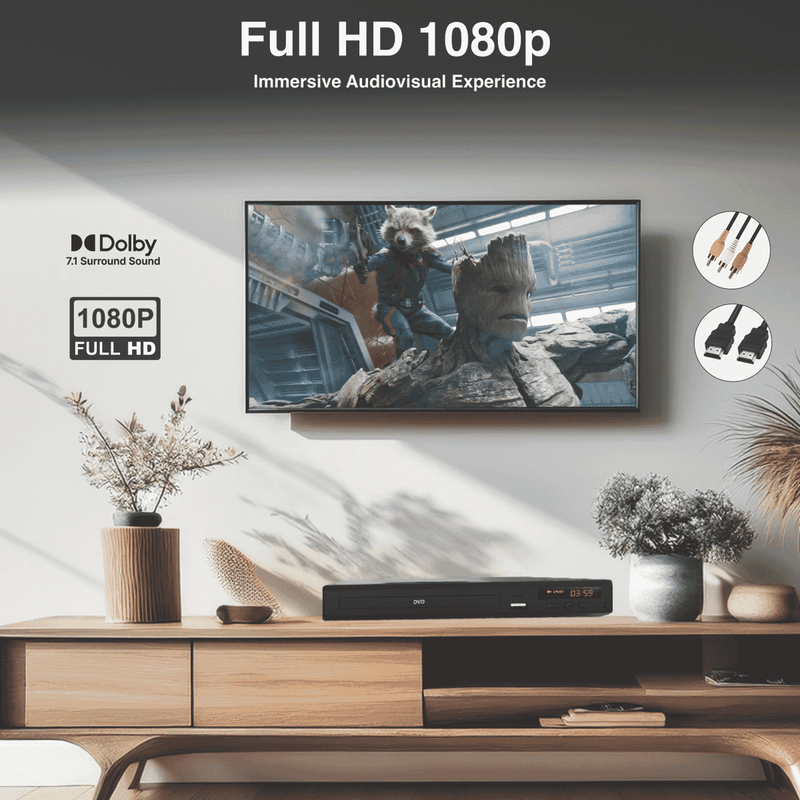 Laser DVD Player Multi-Region - HDMI, Composite Video and USB 2024