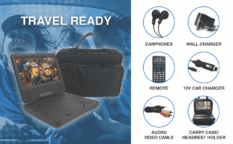 Laser Portable DVD Player 7" 2024