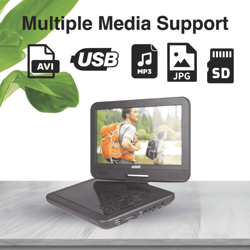 Laser 10 Portable DVD Player With Anti-Skip Technology 2024