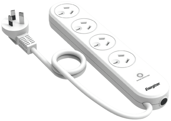 Energizer 4 Outlet Power Board with Surge Protection