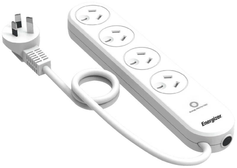 Energizer 4 Outlet Power Board with Surge Protection