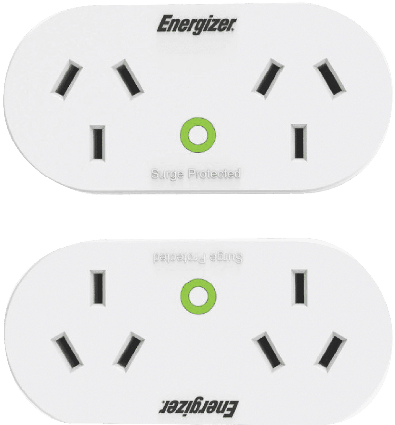 Energizer Power Adaptor with Surge Protection 2 Pack