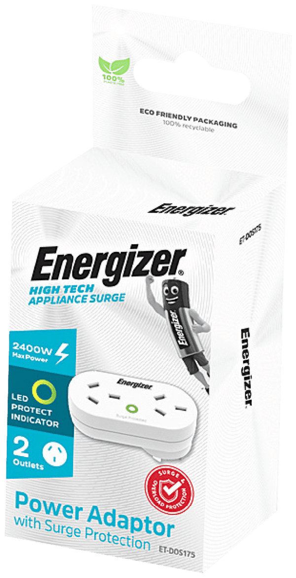 Energizer Double Power Adaptor with Surge Protection