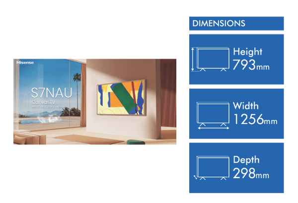 Hisense 55" Canvas S7NAU 4K QLED Smart TV 2024