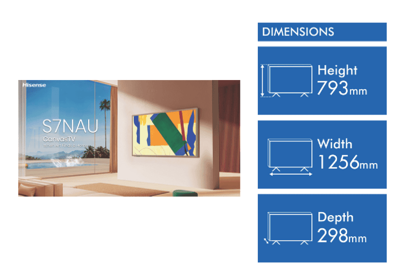 Hisense 55" Canvas S7NAU 4K QLED Smart TV 2024