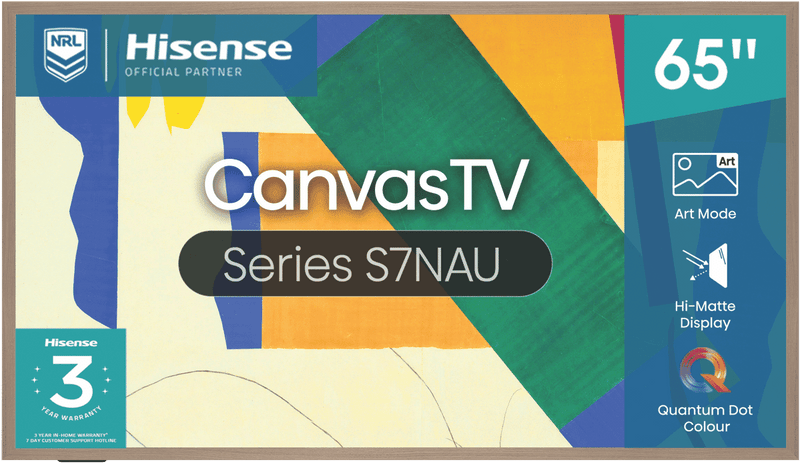 Hisense 65" Canvas S7NAU 4K QLED Smart TV 2024