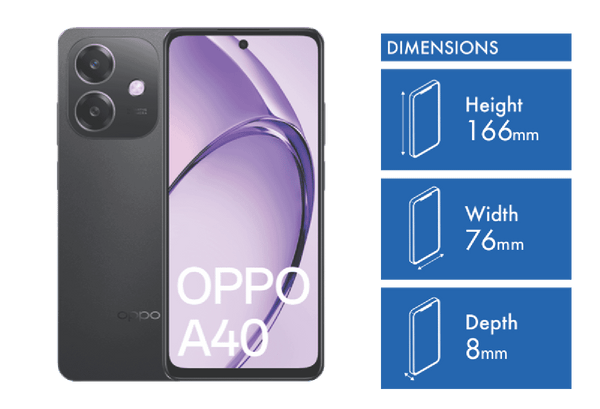 OPPO A40 4G 128GB Sparkle Black