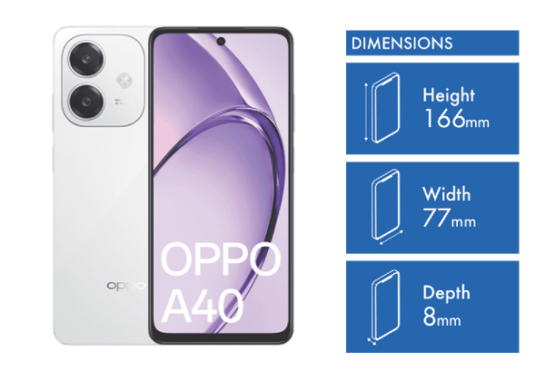 OPPO A40 4G 128GB Starlight White