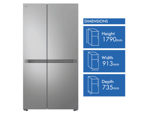 LG 664L Side By Side Refrigerator