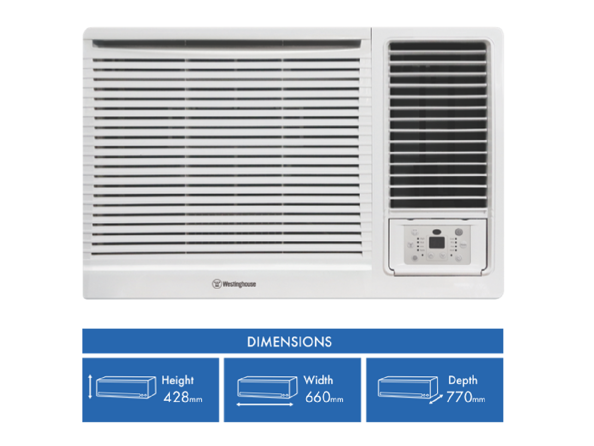 Westinghouse C6.0 kW, H5.5 kW Reverse Cycle Box Aircon W/ LCD Remote