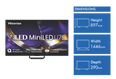 Hisense 65" U7SAU 4K ULED MiniLED 165Hz TV 2026