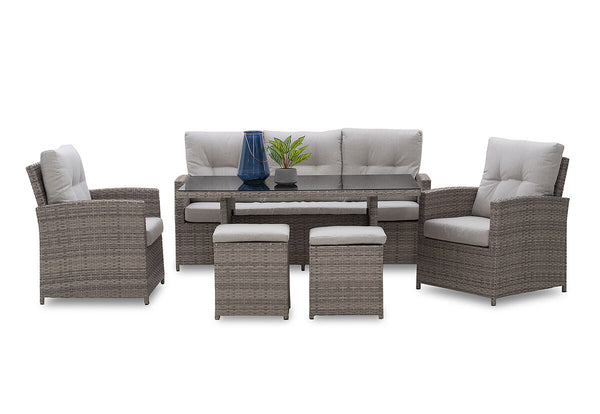 BARBOSA 6 Piece Outdoor Lounge Dining Setting