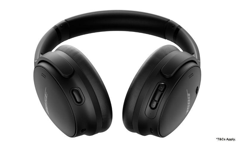 Bose QuietComfort 45 Noise Cancelling Headphones with Built-in Microphone and Alexa Voice Control - Black