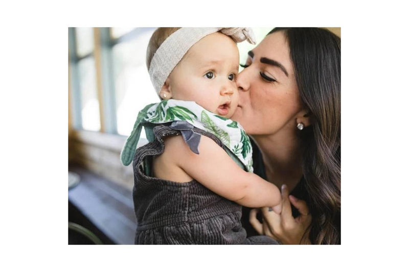 Little Unicorn: Reversible Muslin Bandana Bib - Tropical Leaf