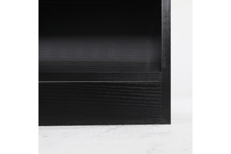 2X Bedside Table Side Storage Cabinet Nightstand Bedroom 1 Drawer Shelf Ella Black Bedside Tables