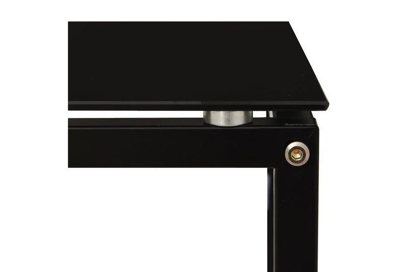 Side Table Black 40x40x60 cm Tempered Glass vidaXL