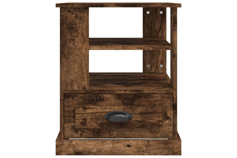 Side Table Smoked Oak 50x50x60 cm Engineered Wood vidaXL