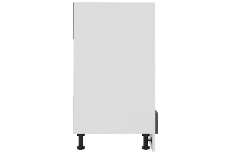 Oven Cabinet High Gloss Grey 60x46x81.5 cm Engineered Wood vidaXL