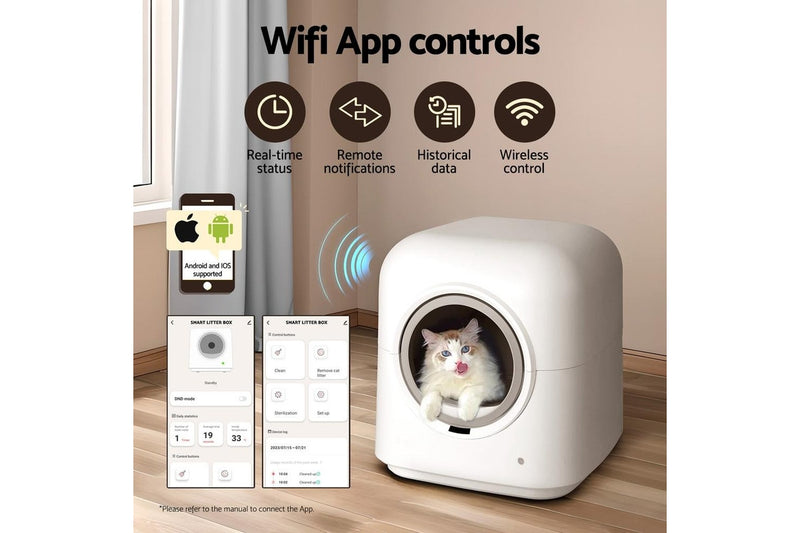 i.Pet Automatic Cat Litter Box Smart Self-Cleaning Large Kitty Toilet App Control