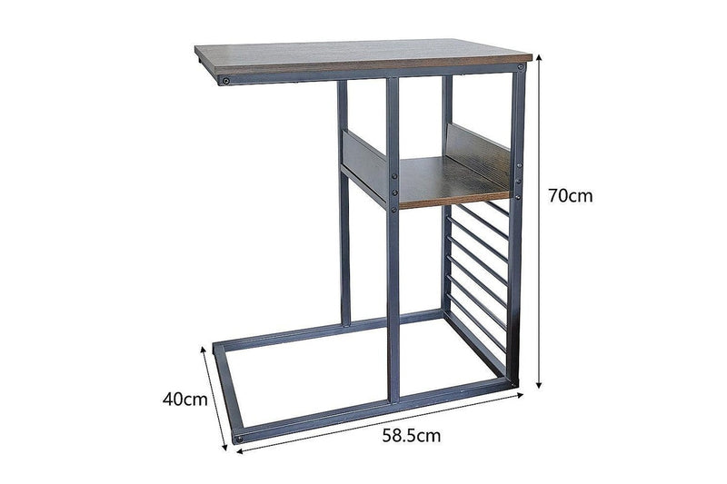 Sofa Side End Table Wooden Shelf Couch Living Nightstand Bedside Tables