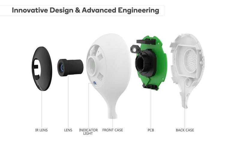 Kogan SmarterHome Smart Baby Monitor Security Camera (White)