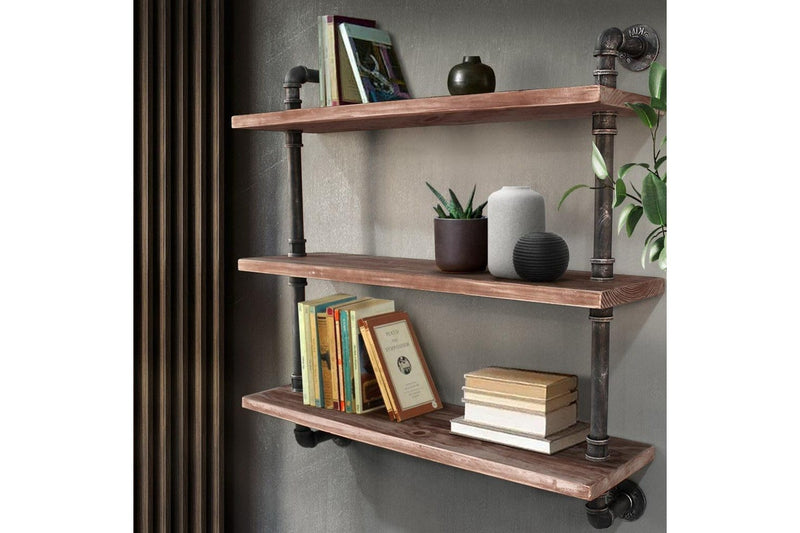Artiss Floating DIY Pipe Shelf 3 Tiers - ISSA