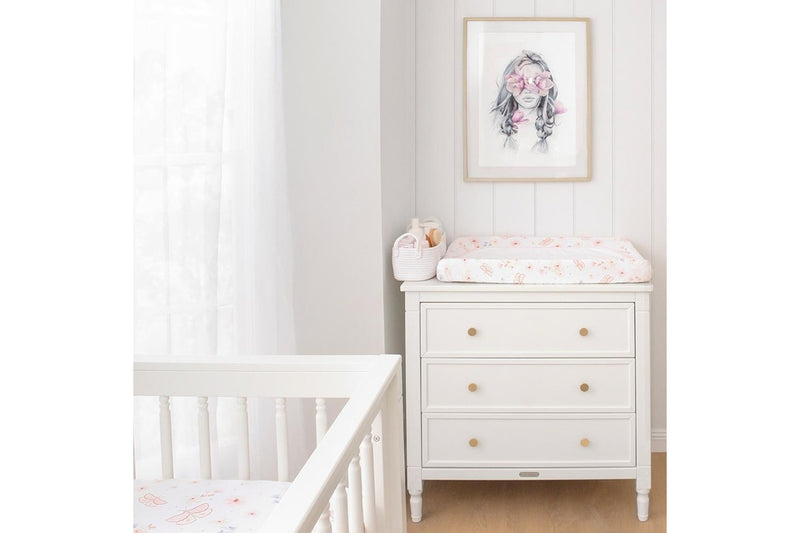 Living Textiles Infant Baby Cotton Change Pad Cover Liner Set Butterfly Garden