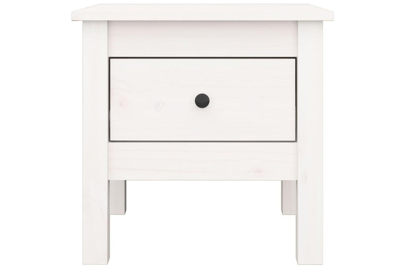 Side Table White 40x40x39 cm Solid Wood Pine vidaXL