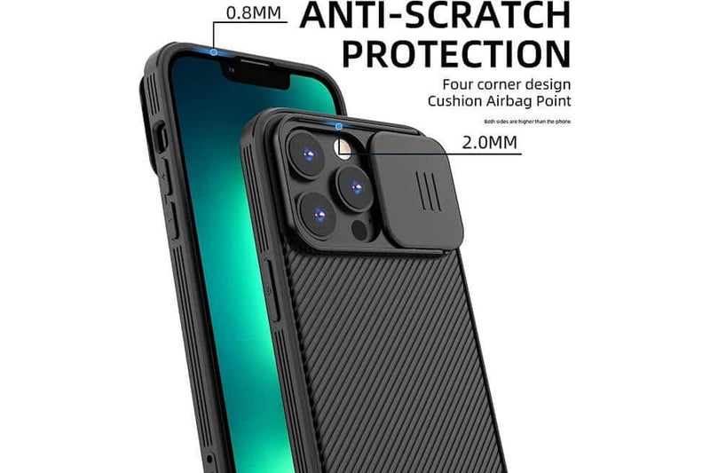 Nillkin For Apple iPhone 15 Pro Case [Support Magsafe Charger] CamShield With Camera Protection Case Slim Magnetic Shockproof Heavy Duty Cover (Black)