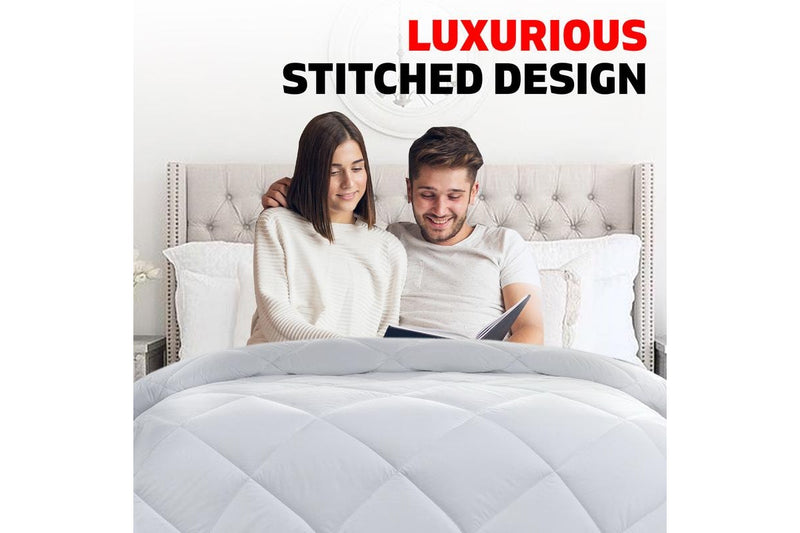 King Size Bedding Microfibre Bamboo Quilt Doona Duvet 400GSM Winter White