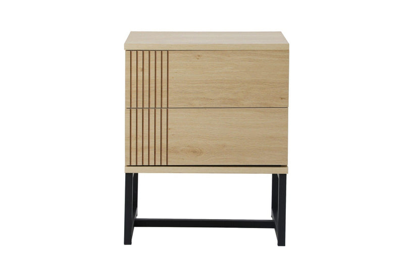 Oikiture Bedside Table Metal Leg