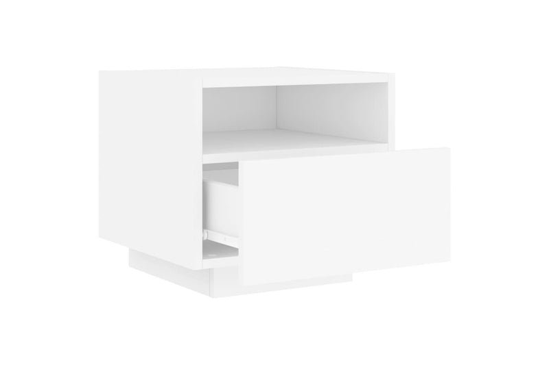 Bedside Cabinets With Led Lights 2 Pcs White 40X39x37 Cm Bedside Tables