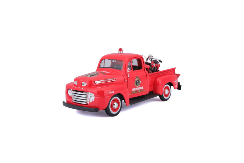 Maisto 1:24 Harley Davidson 1948 Ford F1 pick Up & 36 Knucklehead Model Car 8y+