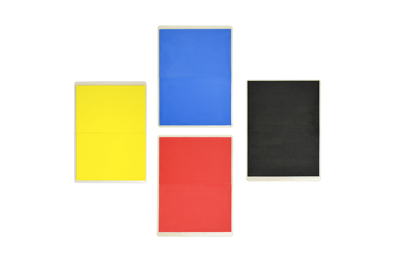 Martial Arts Supply Rebreakable Board Taekwondo, MMA, Karate-Set: Yellow, Blue, Red & Black