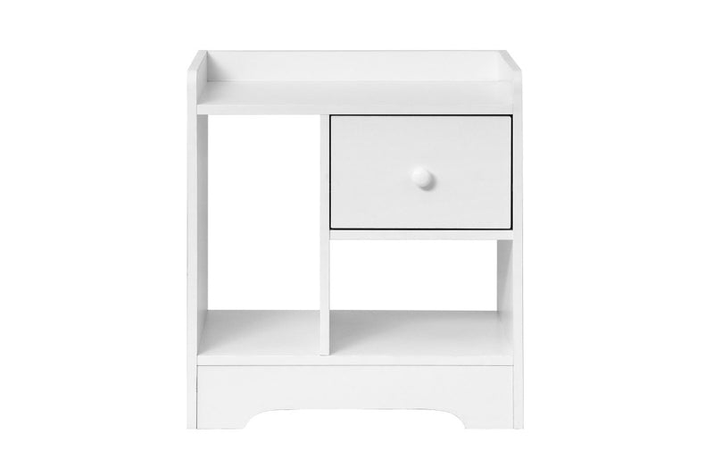 Oikiture Bedside Tables End Table (White)