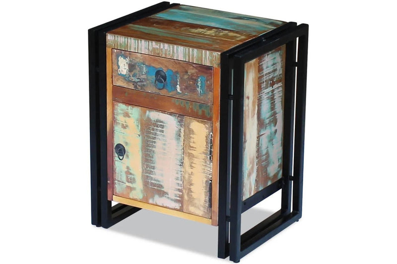 Bedside Cabinet Solid Reclaimed Wood Bedside Tables