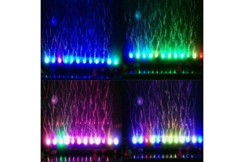 Ozstock 52cm LED Aquarium Lights Submersible Air Bubble RGB Light for Fish Tank Underwater AU