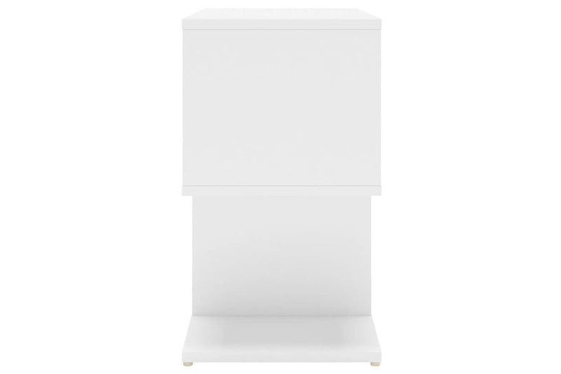 Bedside Cabinet White 50X30x51.5 Cm Engineered Wood Bedside Tables