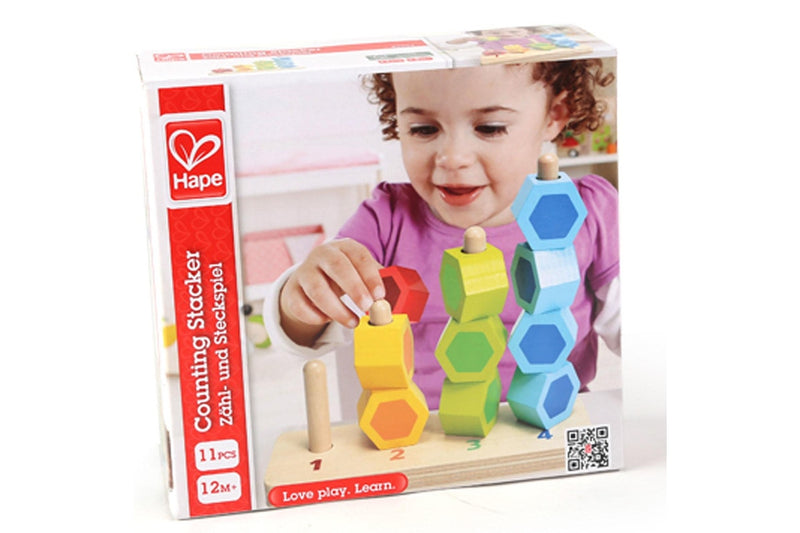 Hape: Counting Stacker - Wooden Block Set