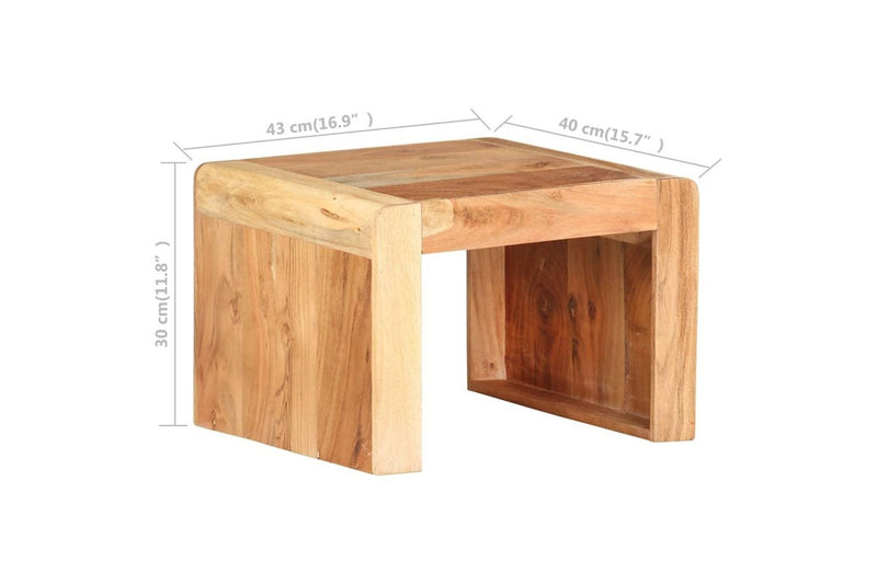 Side Table 43x40x30 cm Solid Acacia Wood vidaXL
