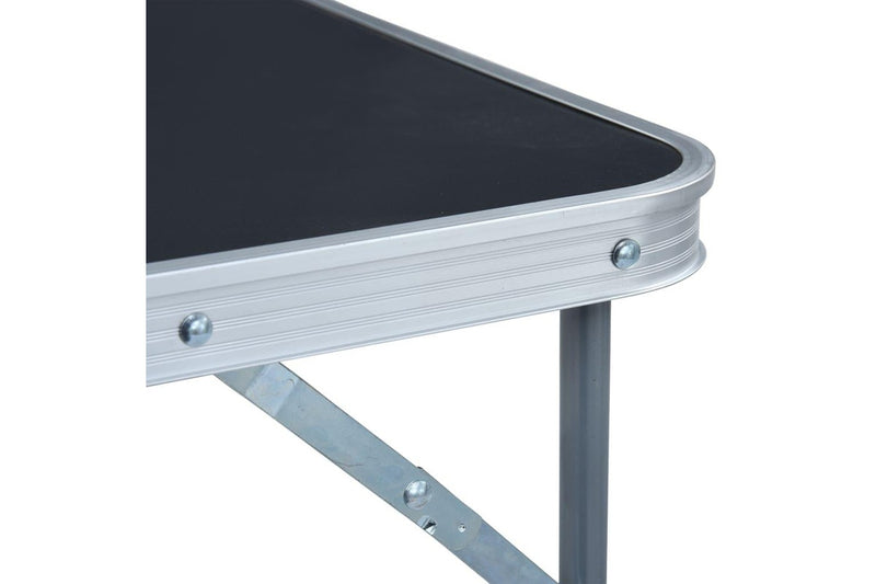 Foldable Camping Table With Metal Frame 80X60 Cm Grey Camping Tables
