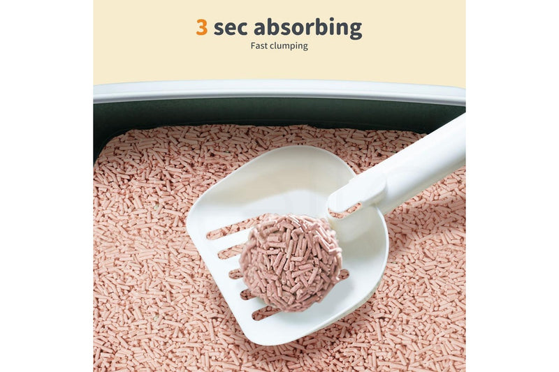 Pawz 2.5kg Tofu Cat Litter Clumping Flushable Fast Super Absorben Peach x6