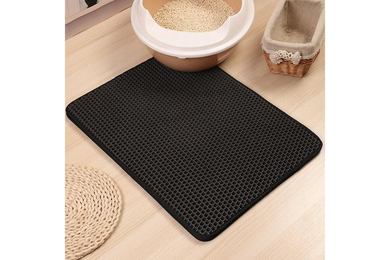 YES4PETS Double Layer Cat Litter Tray Trap Mat Catch Cat Litter House Box Pad Toilet Mat