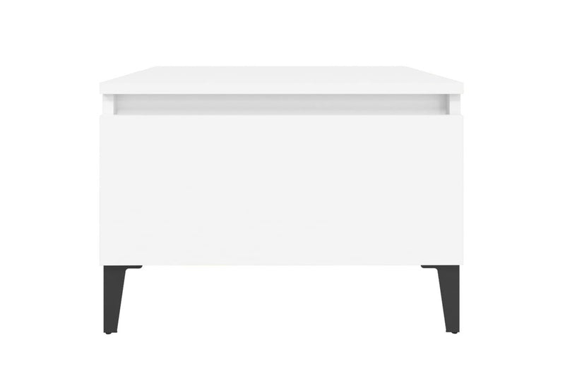 Side Table White 50x46x35 cm Engineered Wood vidaXL
